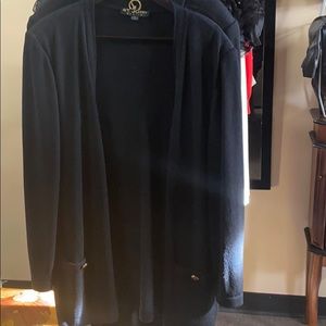 Black St. John Cardigan open with 2 pockets